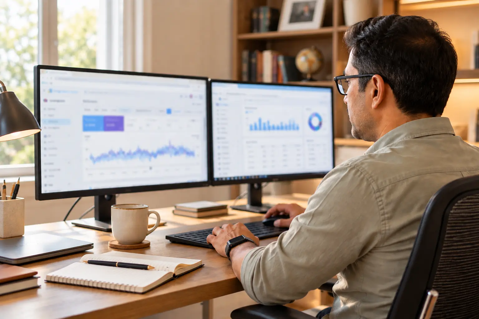 Marketing virtual assistant at work