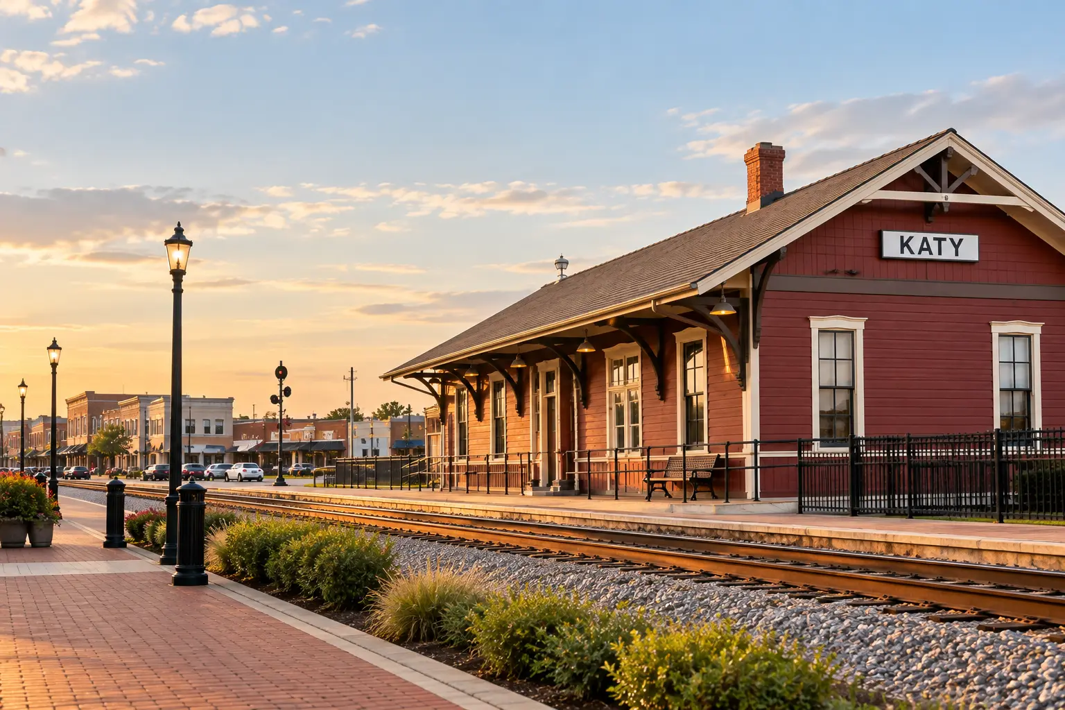 Historic depot in Katy, Texas